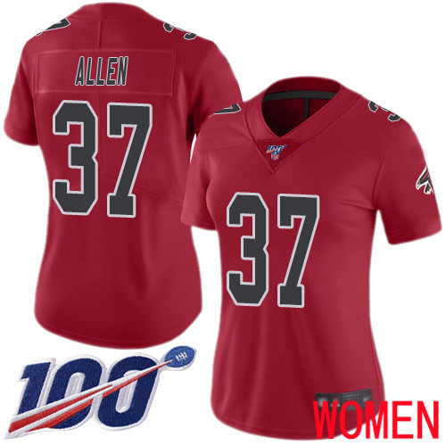 Atlanta Falcons Limited Red Women Ricardo Allen Jersey NFL Football #37 100th Season Rush Vapor Untouchable